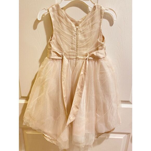 Monsoon glitter butterfly and 3D flowers Hanky hem tulle dress Ivory - Picture 6 of 7